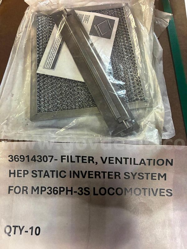 P/N: 36914307 (quantity 10) Filter, Ventilation HEP Static Inverter System MP36PH-3S