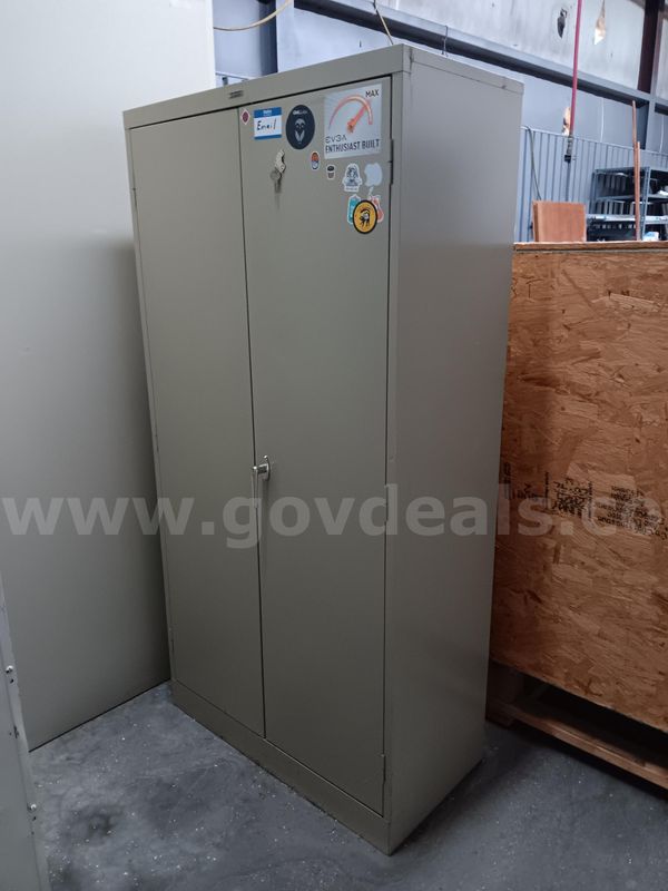 Lot of 1 Storage Cabinet and 2 Shelves