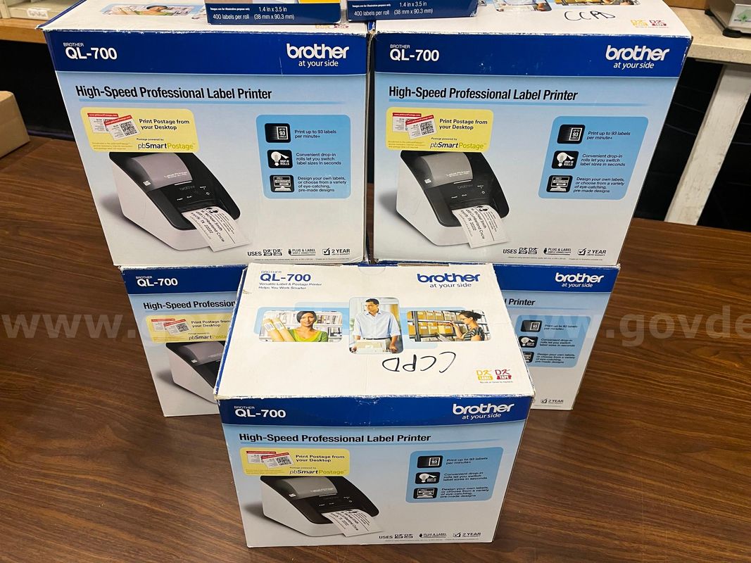 Lot of 5 - NEW Brother QL-700 Label Printers