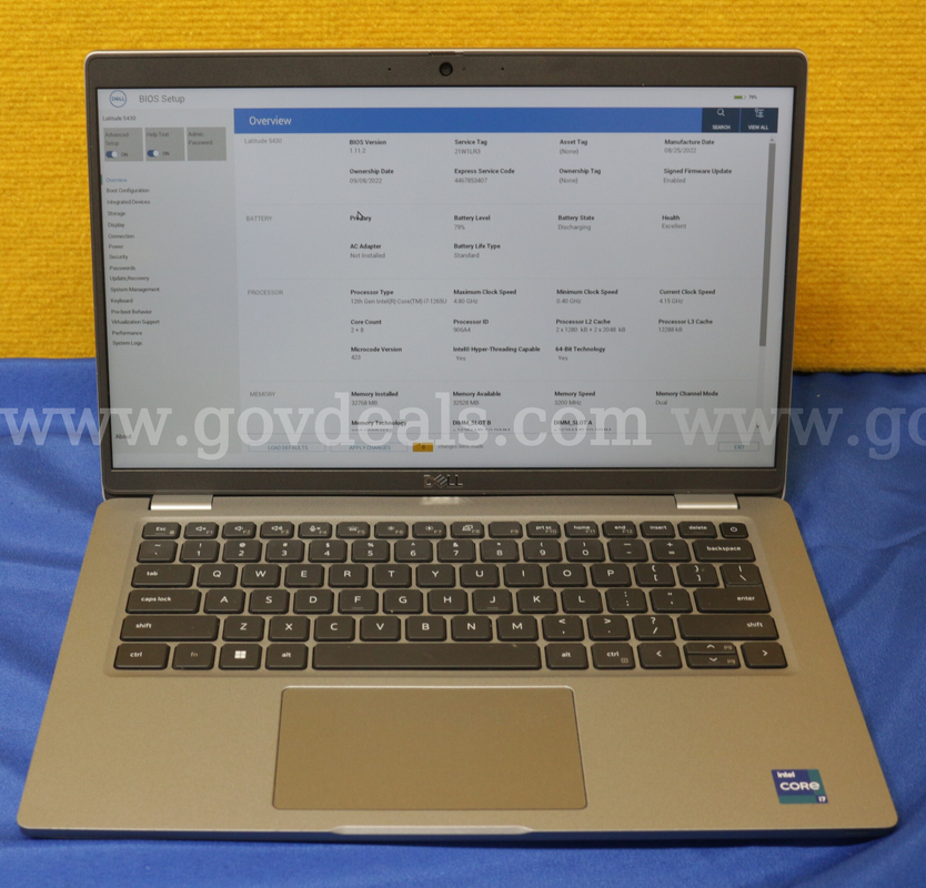 (1) Dell Latitude 5430 14.0" Laptop - Intel i7, 32GB DDR4 SDRAM, 256GB SK HYNIX SSD, OS: Windows 10 Home