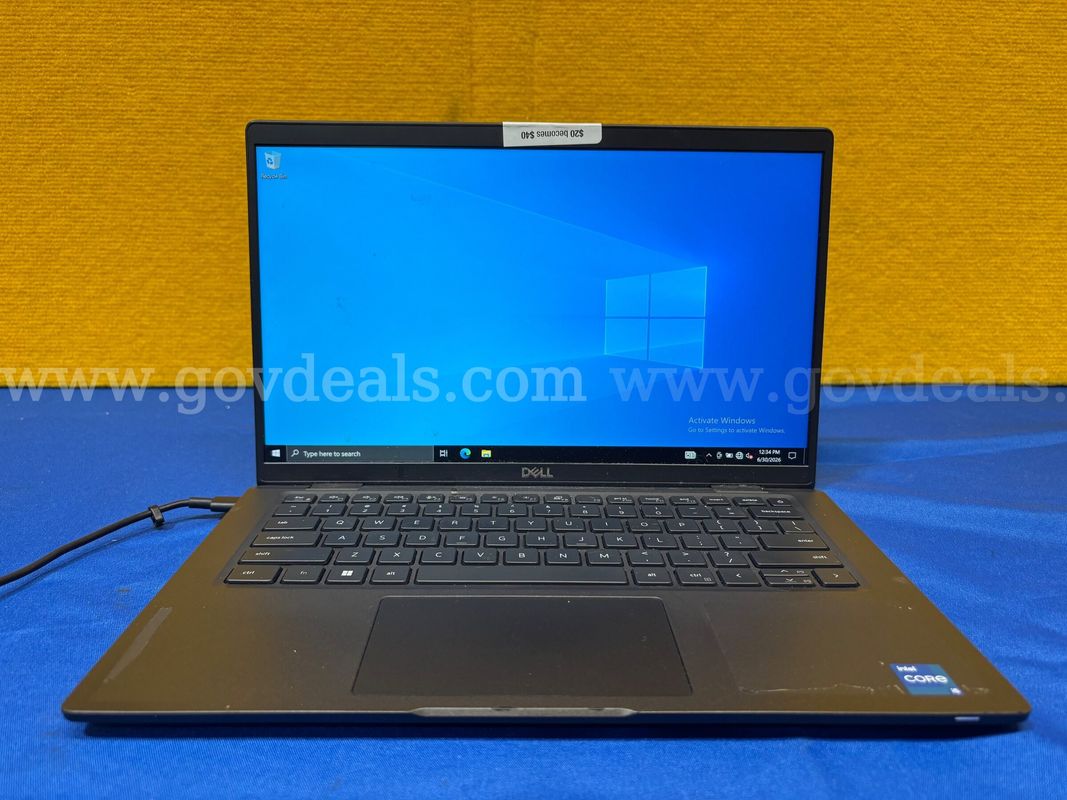 (1) Dell Latitude 7420 14" Laptop- Intel i5, 16GB RAM, 256GB SSD, OS: Windows 10 Home