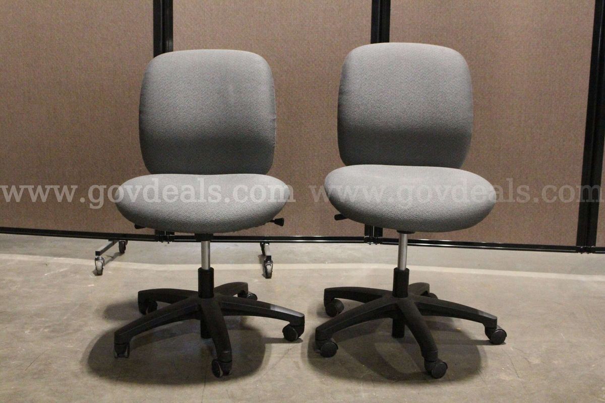 (2) HON Armless Task Office Chairs