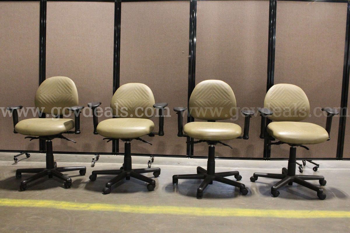(4) SitOnIt Seating Triton Plus Task Office Chairs with Adjustable Arms