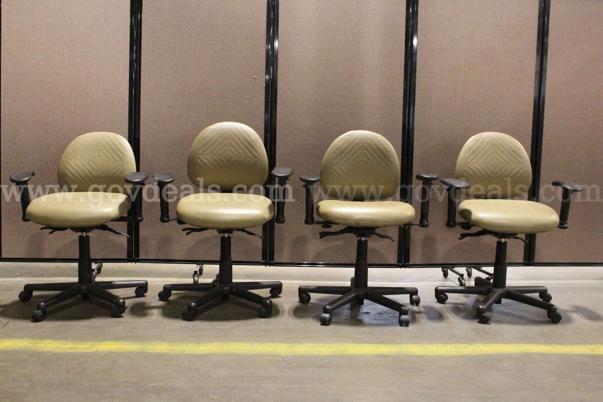 (4) SitOnIt Seating Triton Plus Task Office Chairs with Adjustable Arms