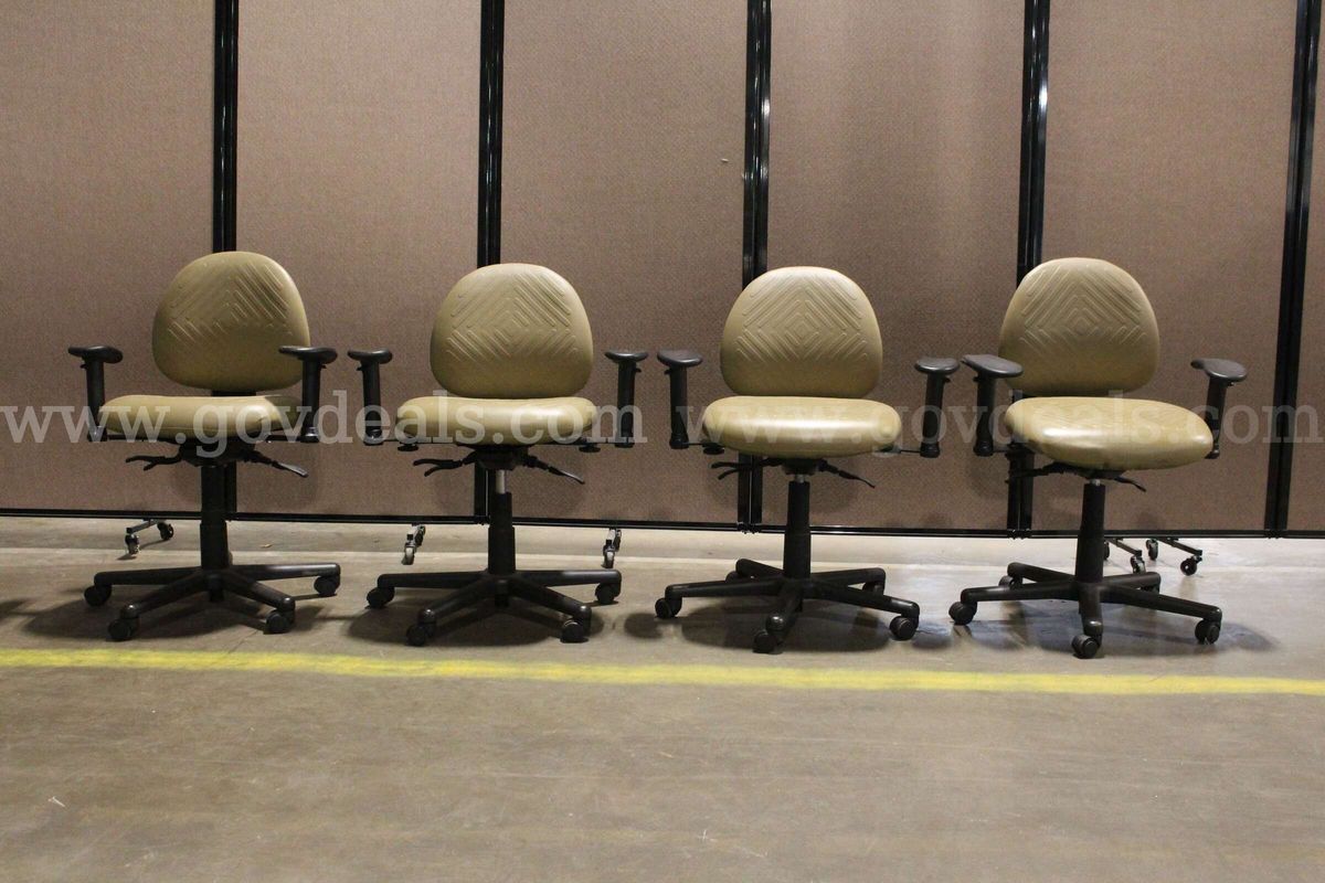 (4) SitOnIt Seating Triton Plus Task Office Chairs with Adjustable Arms