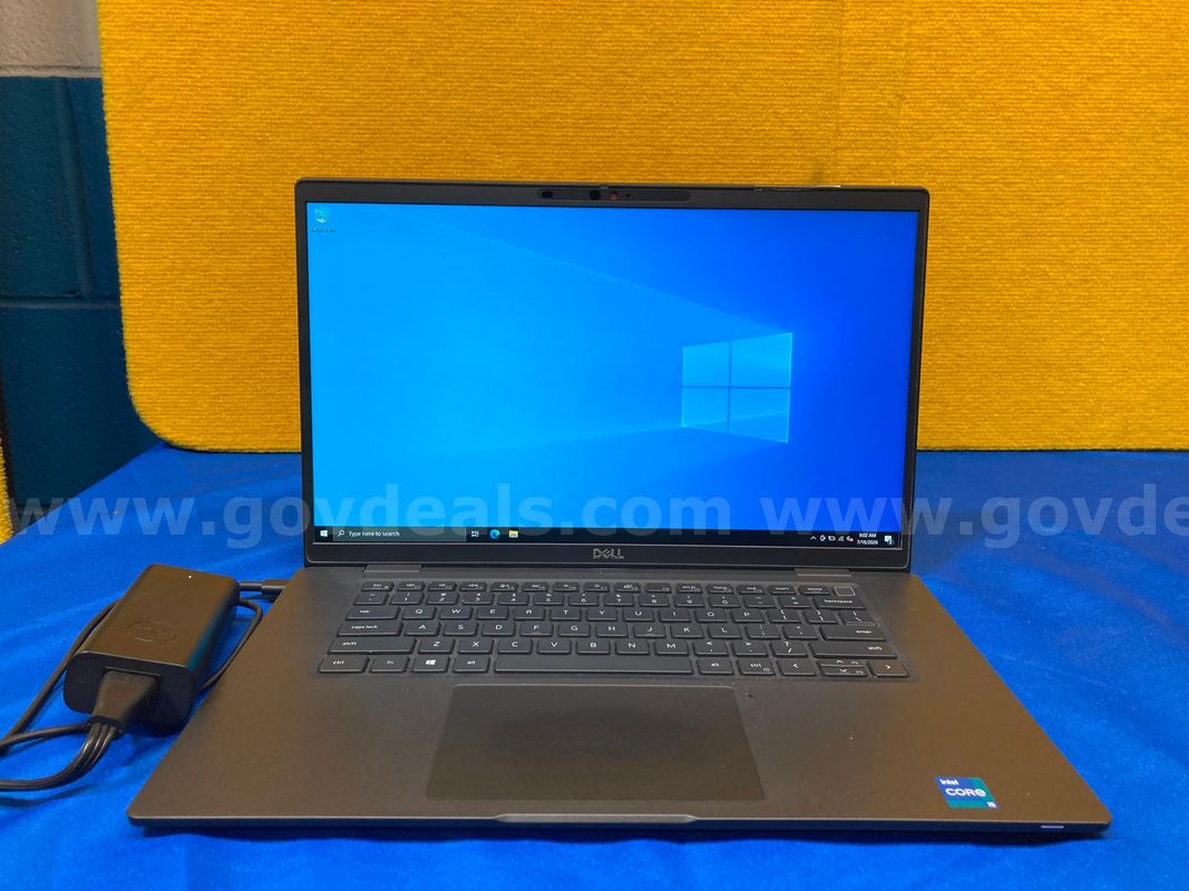 (1) Dell Latitude 7520 15.6" Laptop- Intel i5, 16GB RAM, 512GB SSD, OS: Windows 10 Home, (1) Power Adaptor