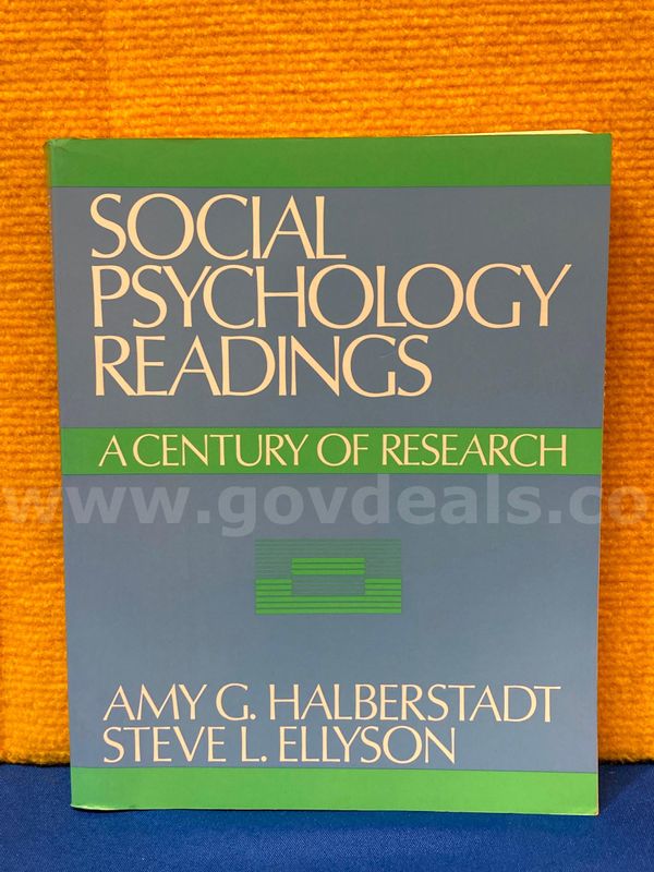 (1) Social Psychology Readings A Century of Research Book