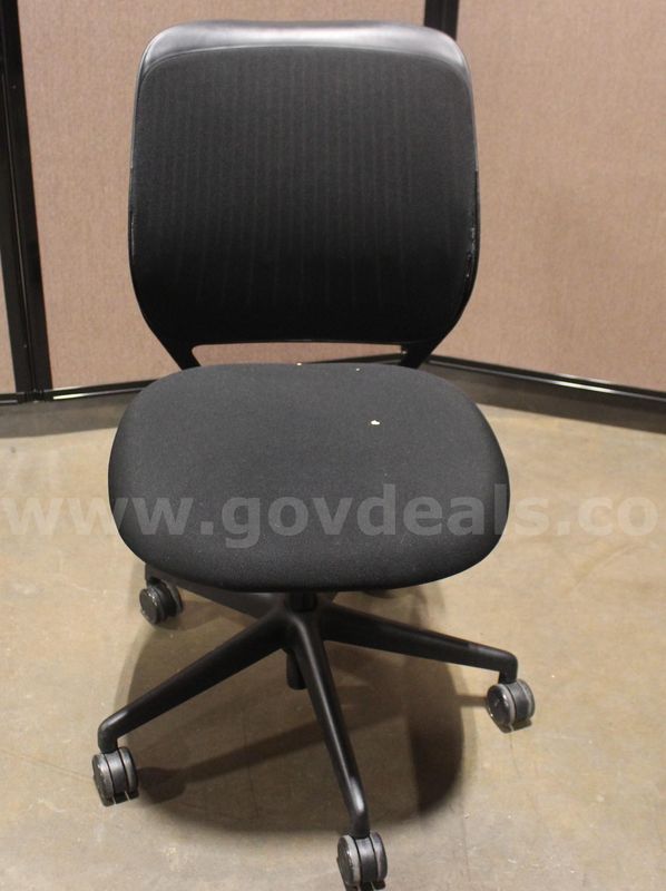 (1) Steelcase Armless Task Chair – Black