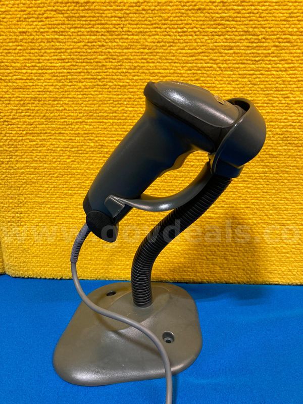 (1) Symbol Barcode Scanner and (1) Gooseneck Stand