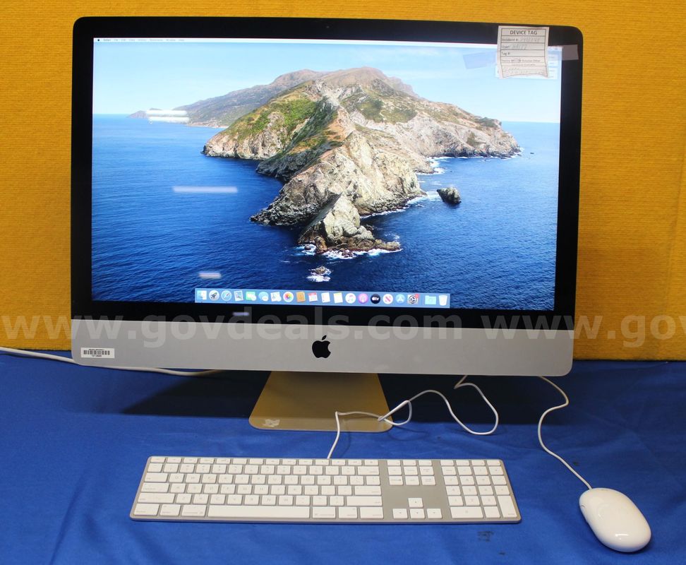 (1) Apple iMac 27" 2019 - Intel Core i5, 32GB RAM, 2.12TB SSD, OS: MacOS Catalina (1) Keyboard (1) Mouse (1) Power Cord