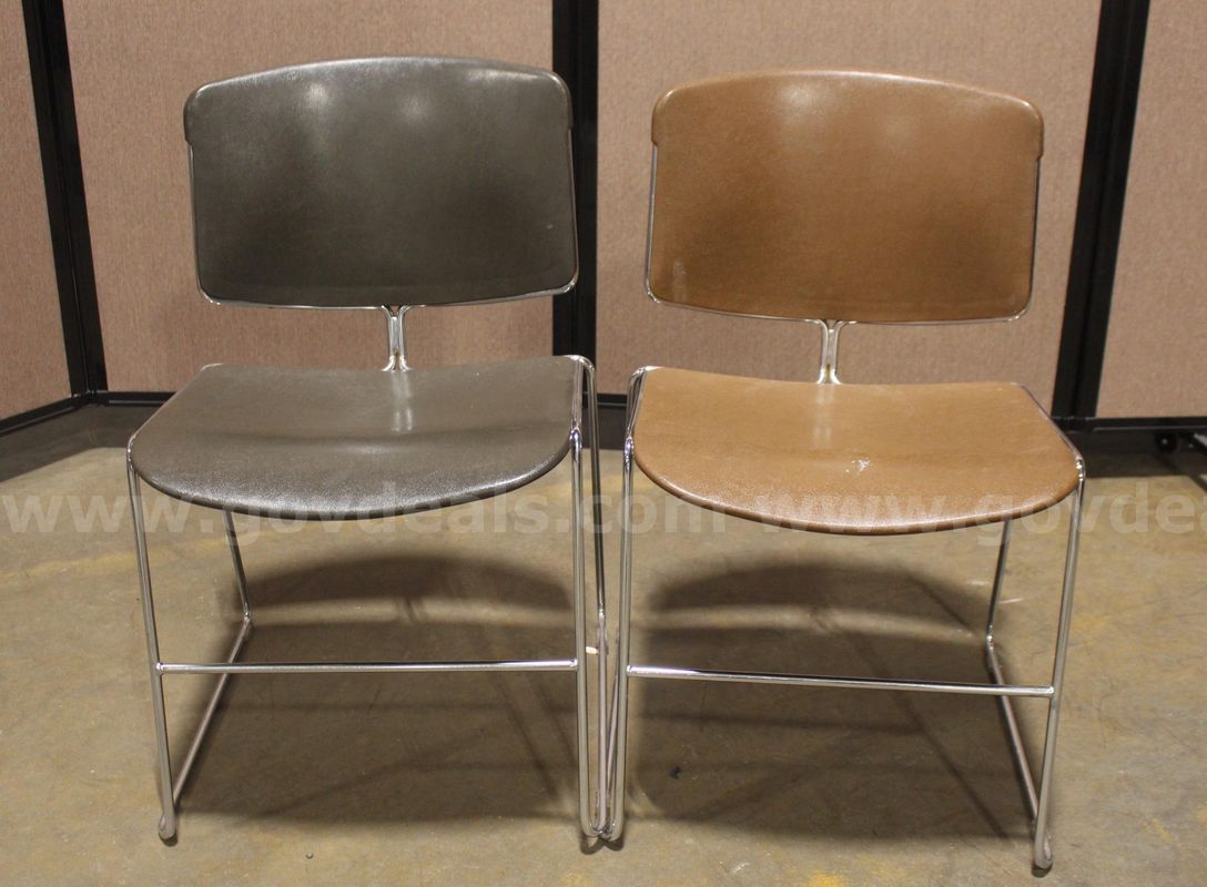(2) Steelcase Side Chairs – Chrome Sled Base