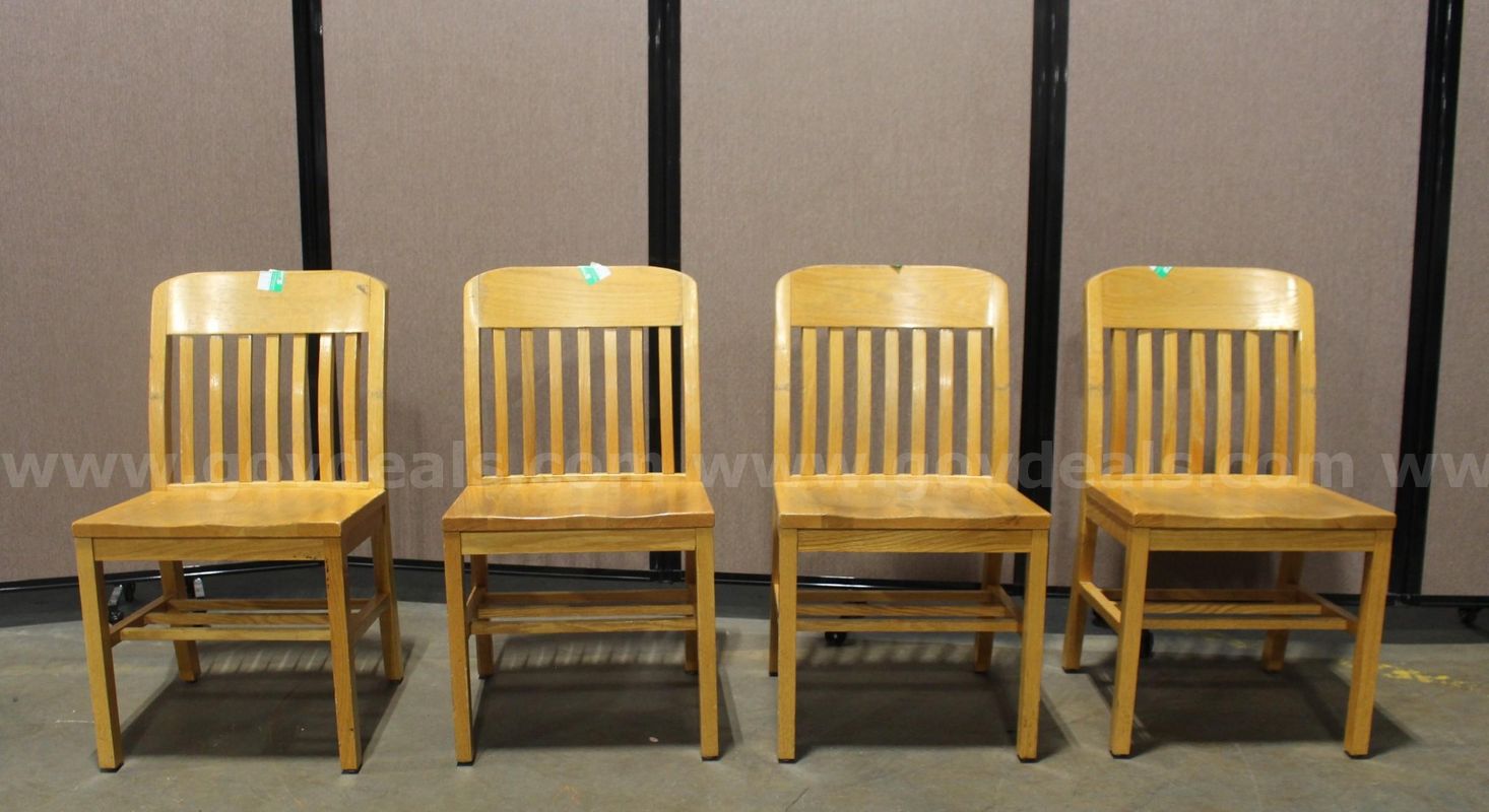 (4) Wooden Side Chairs