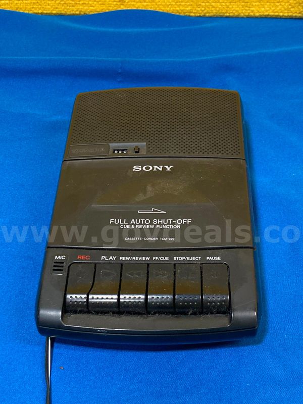 (1) Sony TCM-929 Cassette Voice Recorder