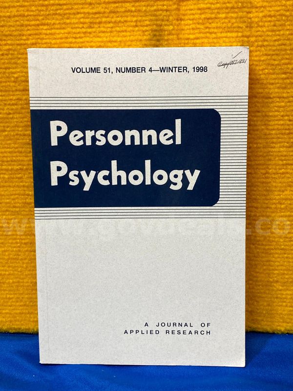 (1) Personnel Psychology A Journal of Applies Research Book