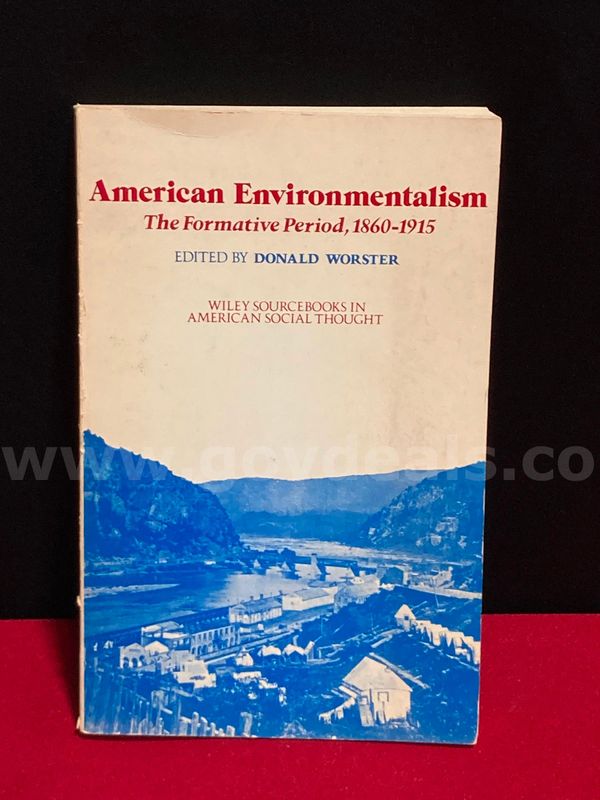(1) American Environmentalism, The Formative Period Book