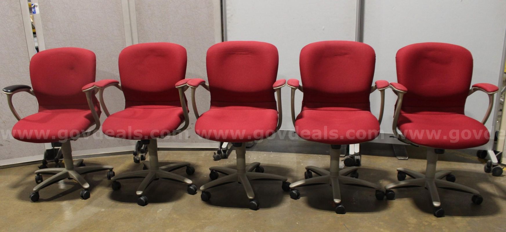 (5) Haworth rolling office/task chairs