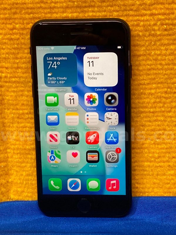 (1) Apple iPhone SE 2nd Generation- 128GB Storage, OS: 26.6, SIM LOCKED