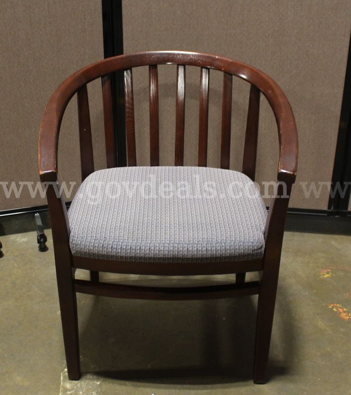 (1) Boling Wood Guest Arm Chair – Upholstered Seat