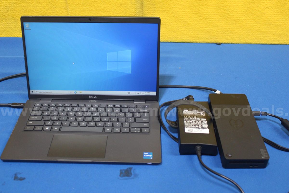 (1) Dell Latitude 7430 Laptop- Intel i5, 16GB RAM, 256GB SSD, OS: Windows 10, (1) Power Adaptor (1) Docking Station