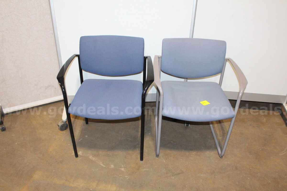 (2) Blue Chairs