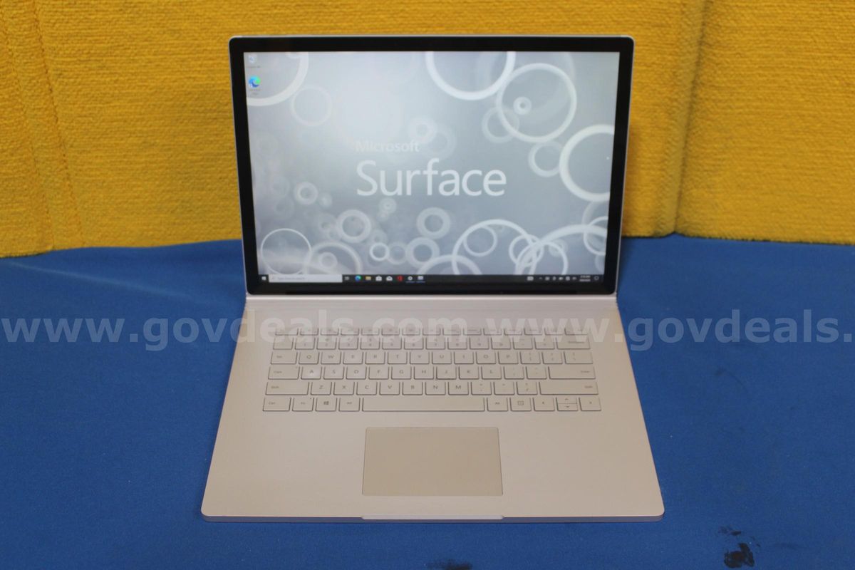(1) Microsoft Surface Book 2, Intel i7, 16GB RAM, 500GB SSD, OS: Windows 10 Pro
