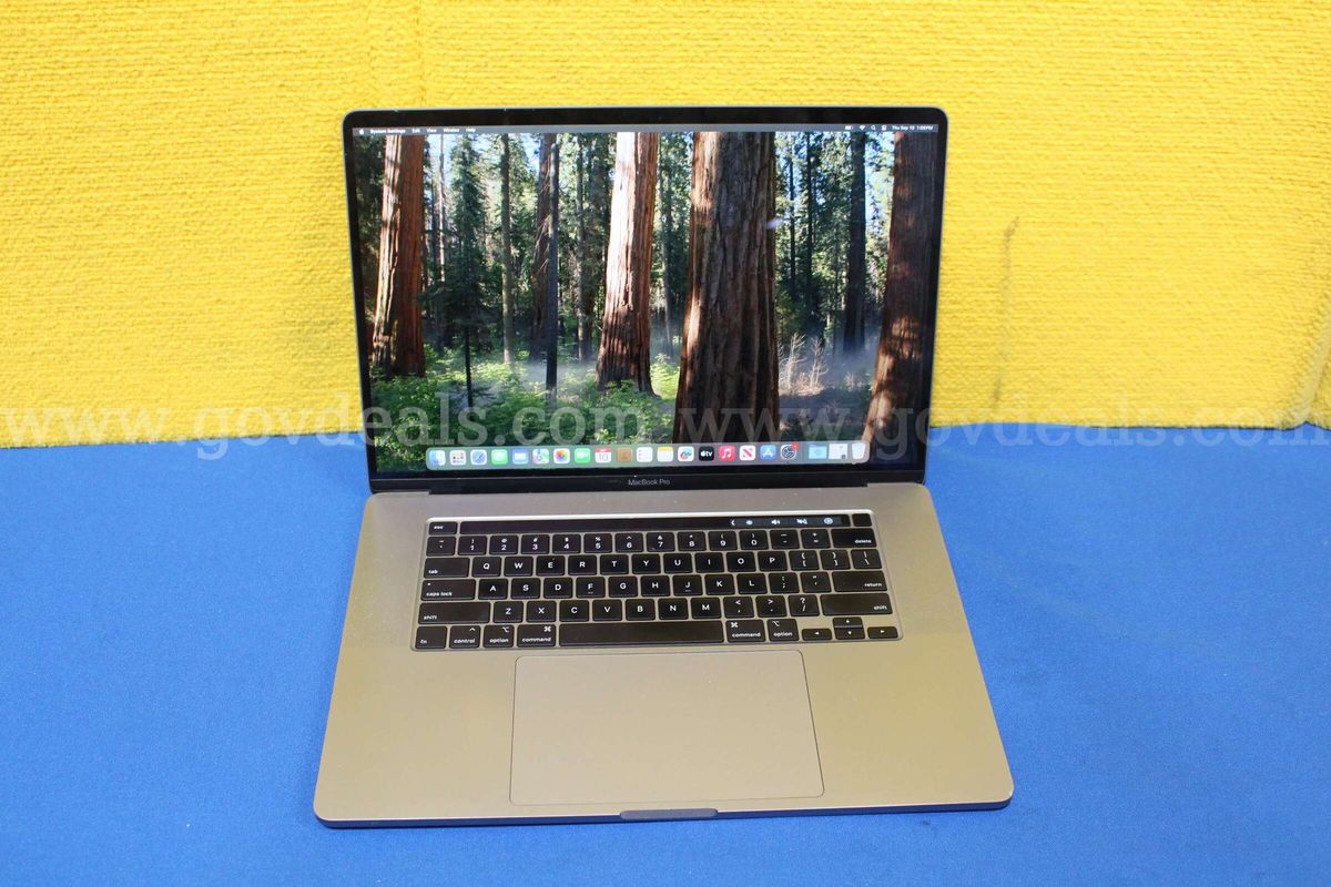 (1) Apple MacBook Pro 16-inch, 2019, 16GB RAM, 500GB HHD, OS: Sequoia 15.7.9