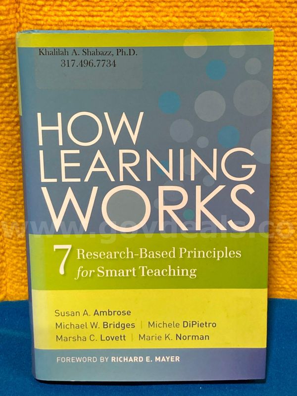 (1) How Learning Works- 7 Research Based Principles Book