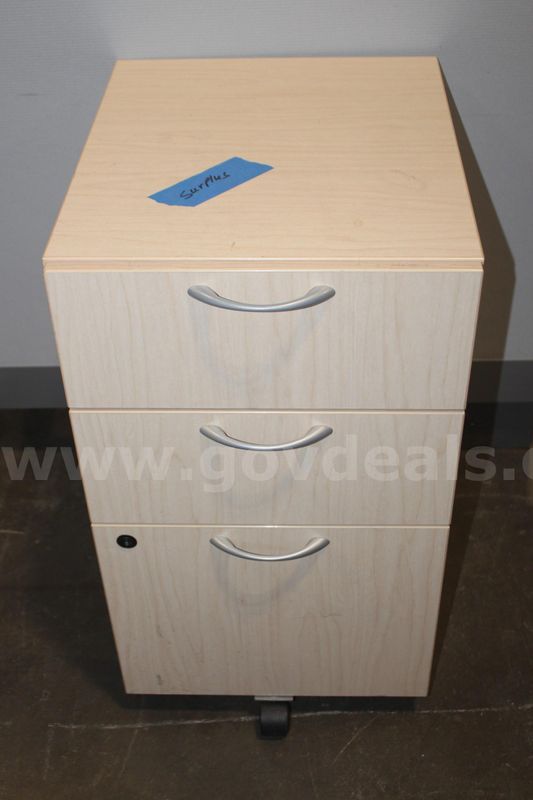 (1) Rolling 3-Drawer Filing Cabinet