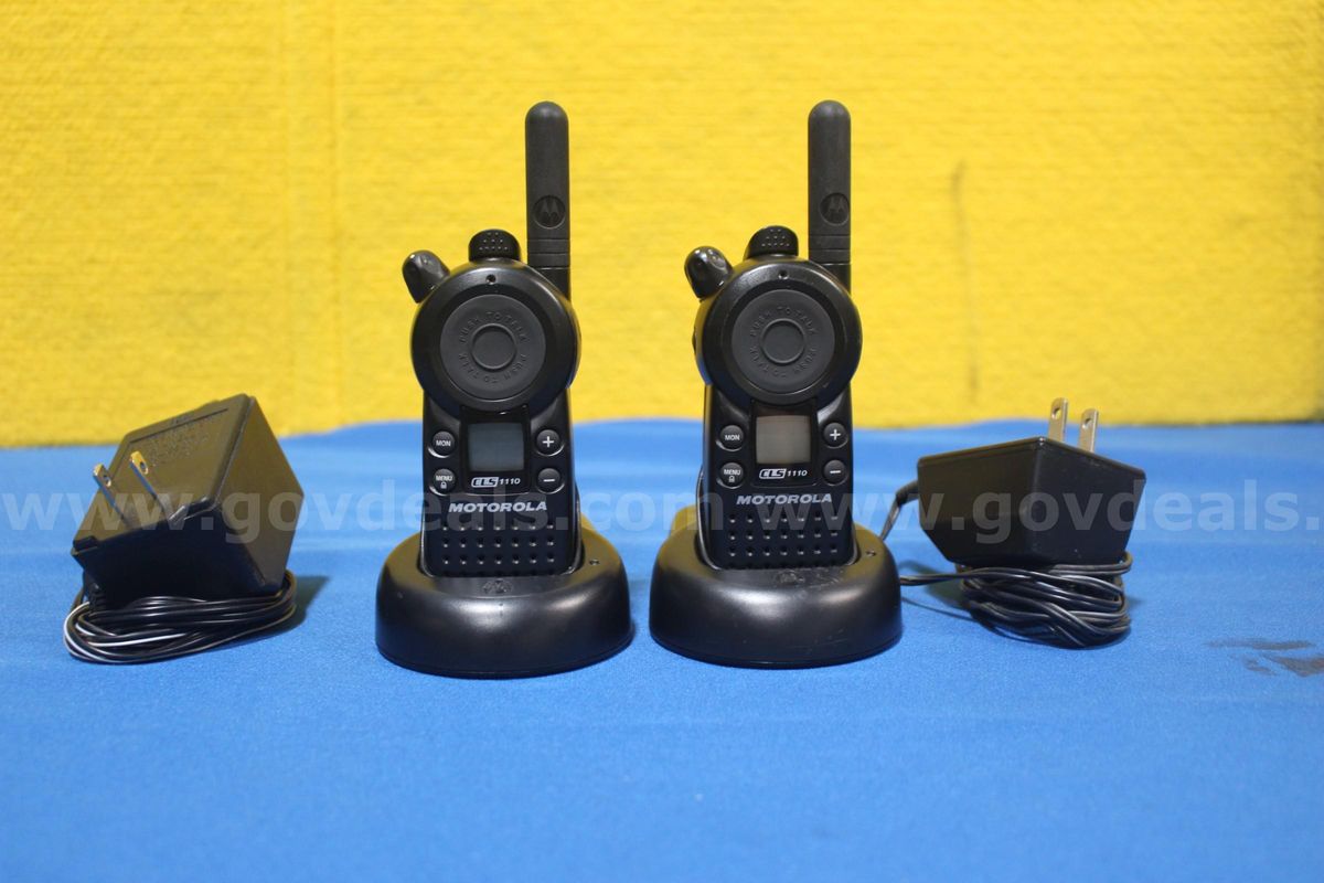 (2) Motorola CLS 1110 Walkie Talkies