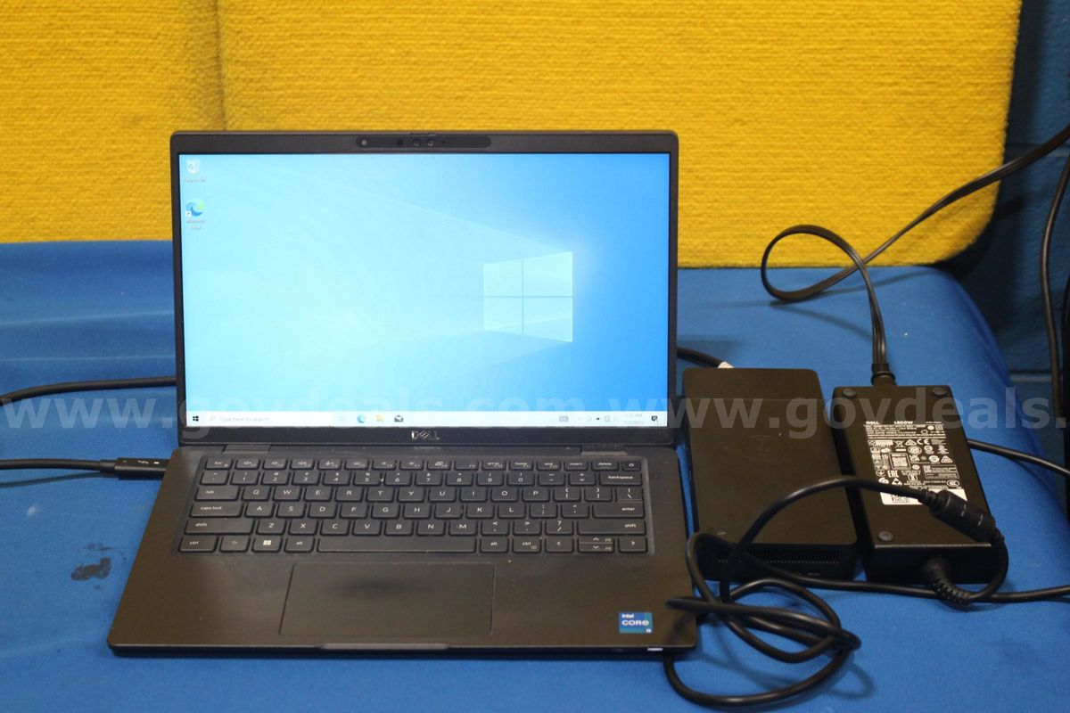 (1) Dell Latitude 7430 14.0 FHD Laptop, Intel i5, 16GB RAM, 256GB SSD, OS: Windows 10 Home, (1) Power Cord, (1) Adaptor