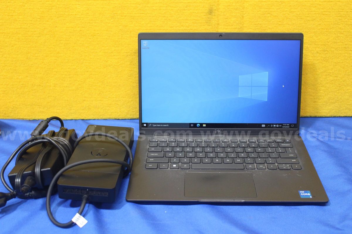 (1) Dell Latitude 7430 14.0 FHD Laptop, Intel i5, 16GB RAM, 512GB SSD, OS: Windows 10 Home, (1) Power Cord, (1) Adaptor