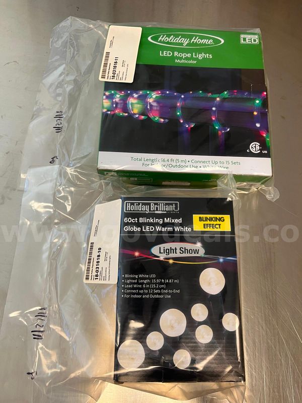 Two boxes of holiday lights