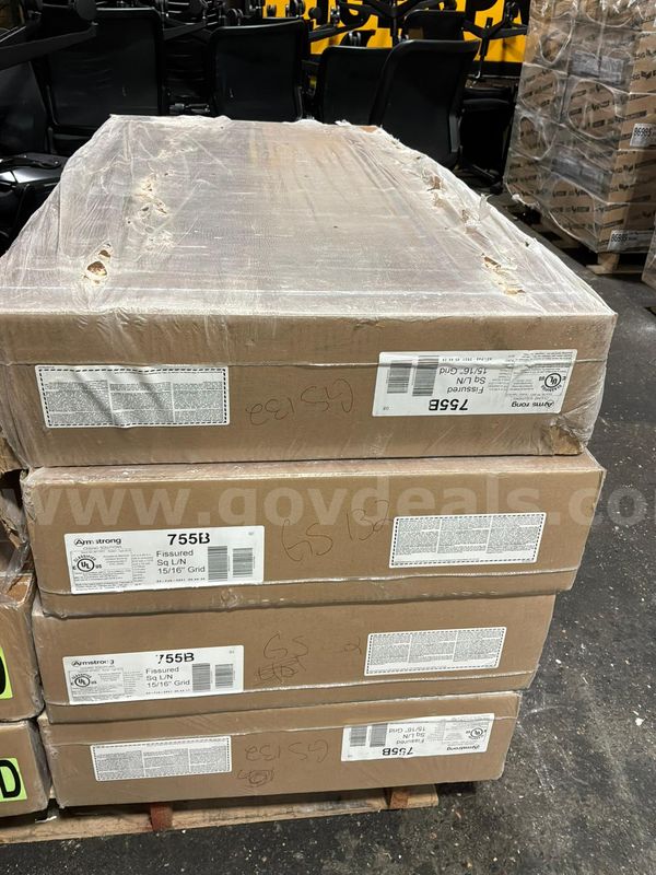 Armstrong Ceiling Solutions 755B Fissured Acoustical Ceiling Tiles.