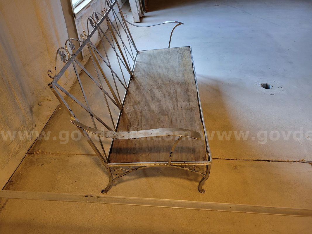 Metal table and bench