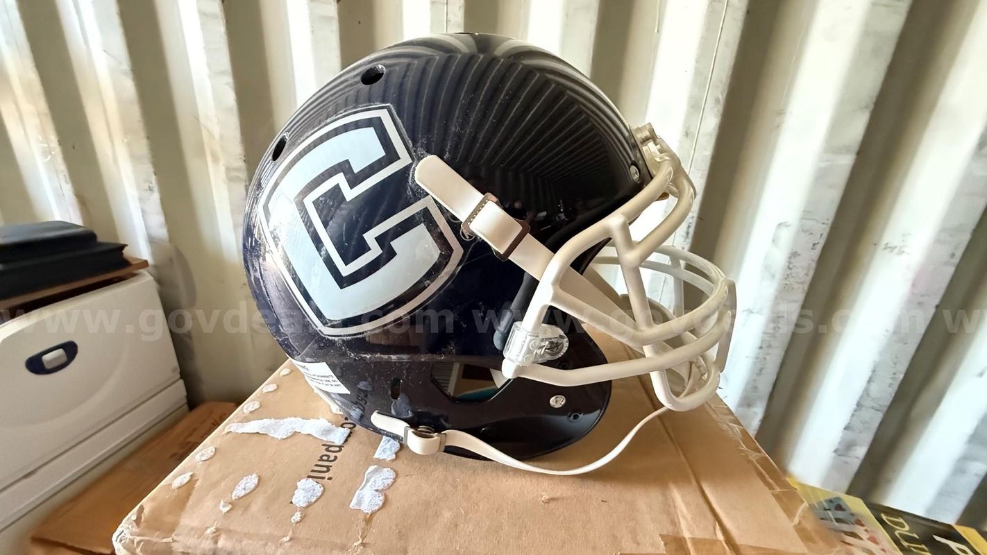 UCONN Football helmet, street sign, ornaments and lampshade