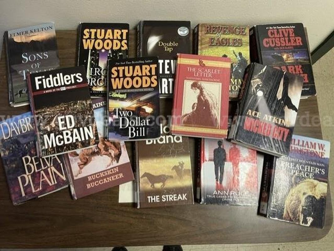 Library Surplus Lot of Books, DVDs, and CD Audio Books
