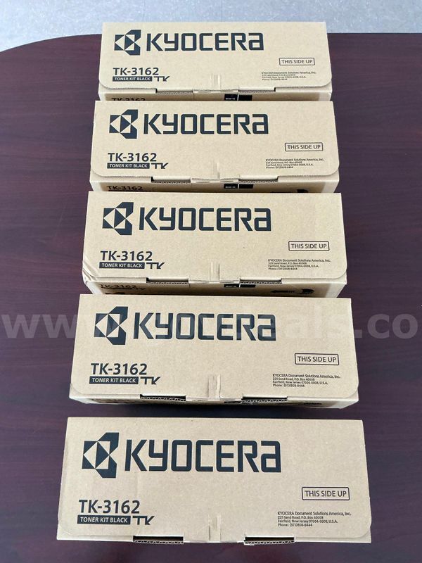 (5) KYOCERA TK-3162 BLACK TONER KITS