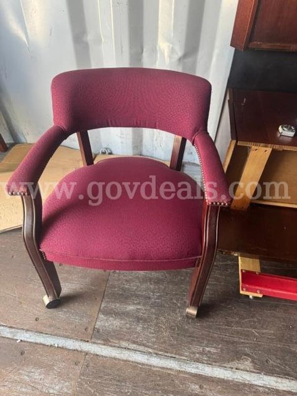 Burgundy Rolling Office Chair
