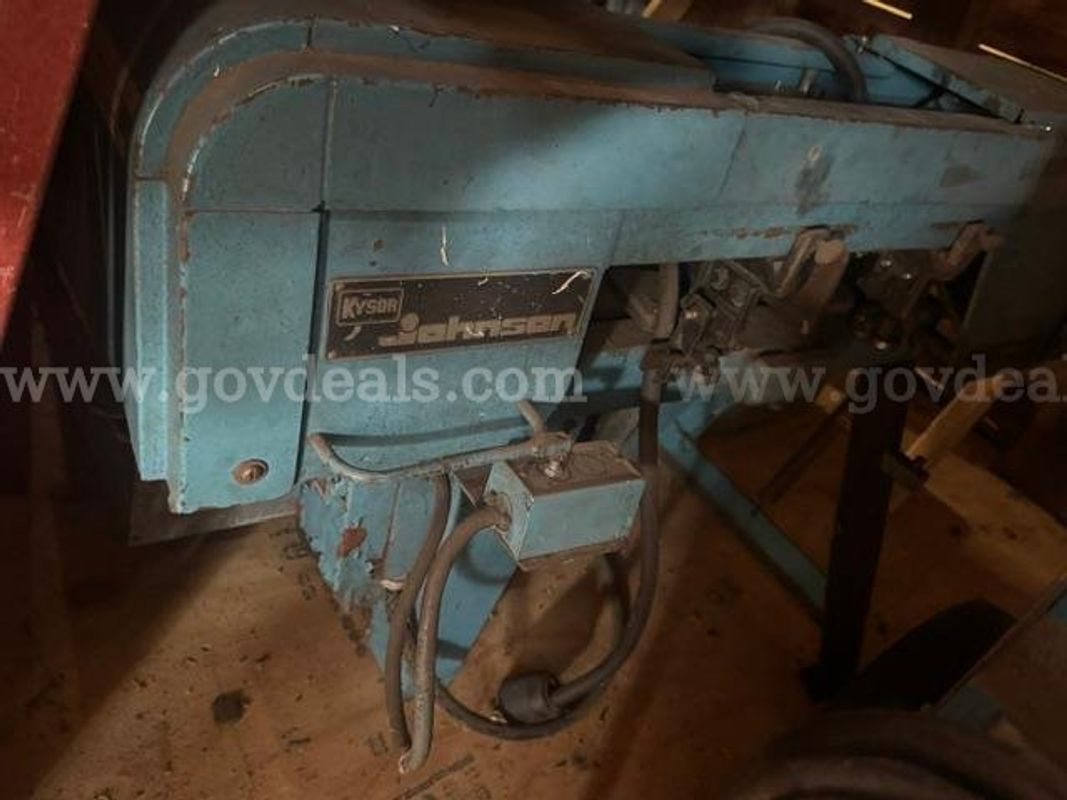 Kysor Johnson Laydown Bandsaw for Metal - missing motor