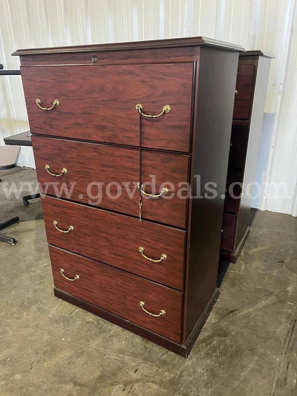 2 Wood File Cabinets