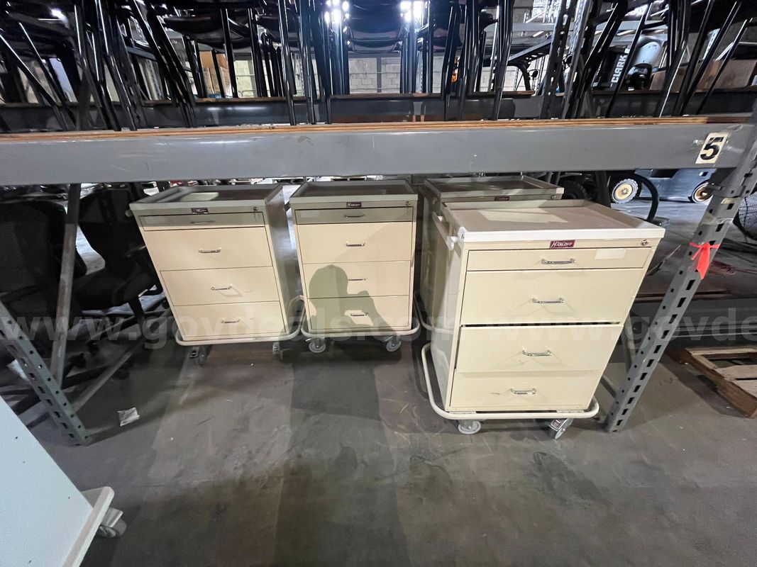 3 Rolling Cabinets