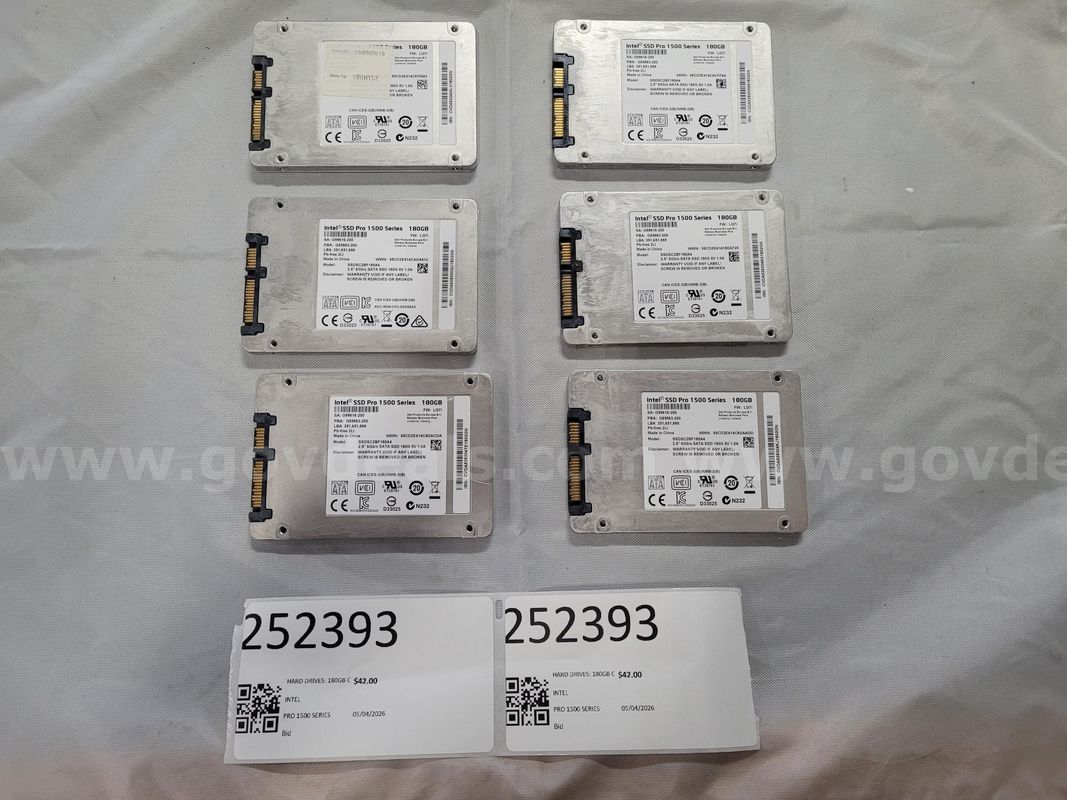 HARD DRIVES: 180GB CAPACITY, 2.5" SOLID STATE