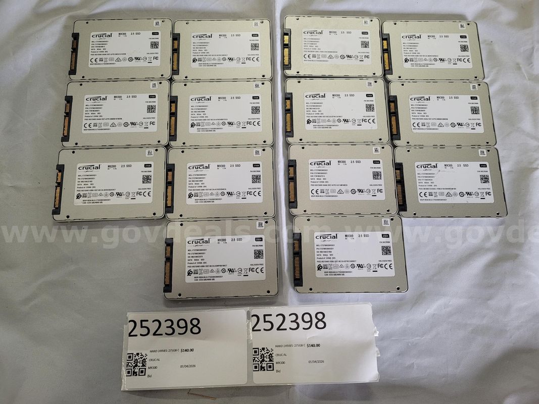HARD DRIVES: 275GB CAPACITY, 2.5" SOLID STATE