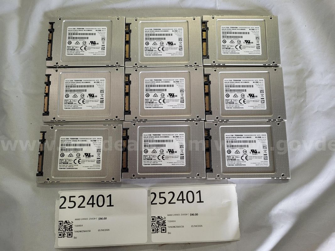HARD DRIVES: 256GB CAPACITY, 2.5" SOLID STATE