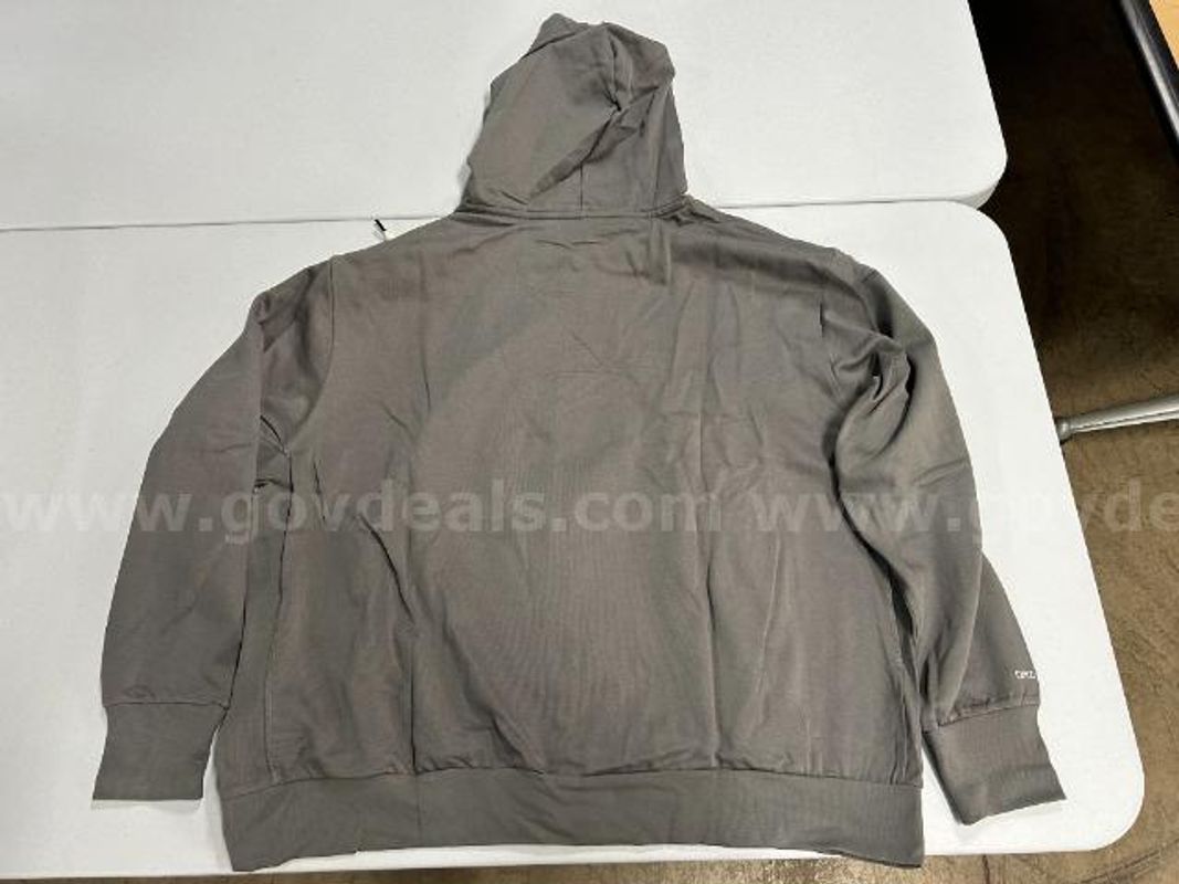 Lot of 1, Nike Full Zip hooded Jacket. Grey in color. Size: 3XL
