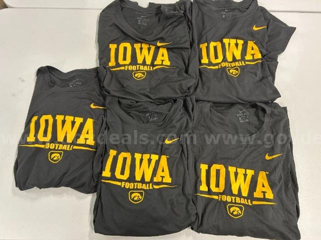 Lot of 5, Nike Long Sleeve Dri-Fit Tee. Black in color. Size: 3XL