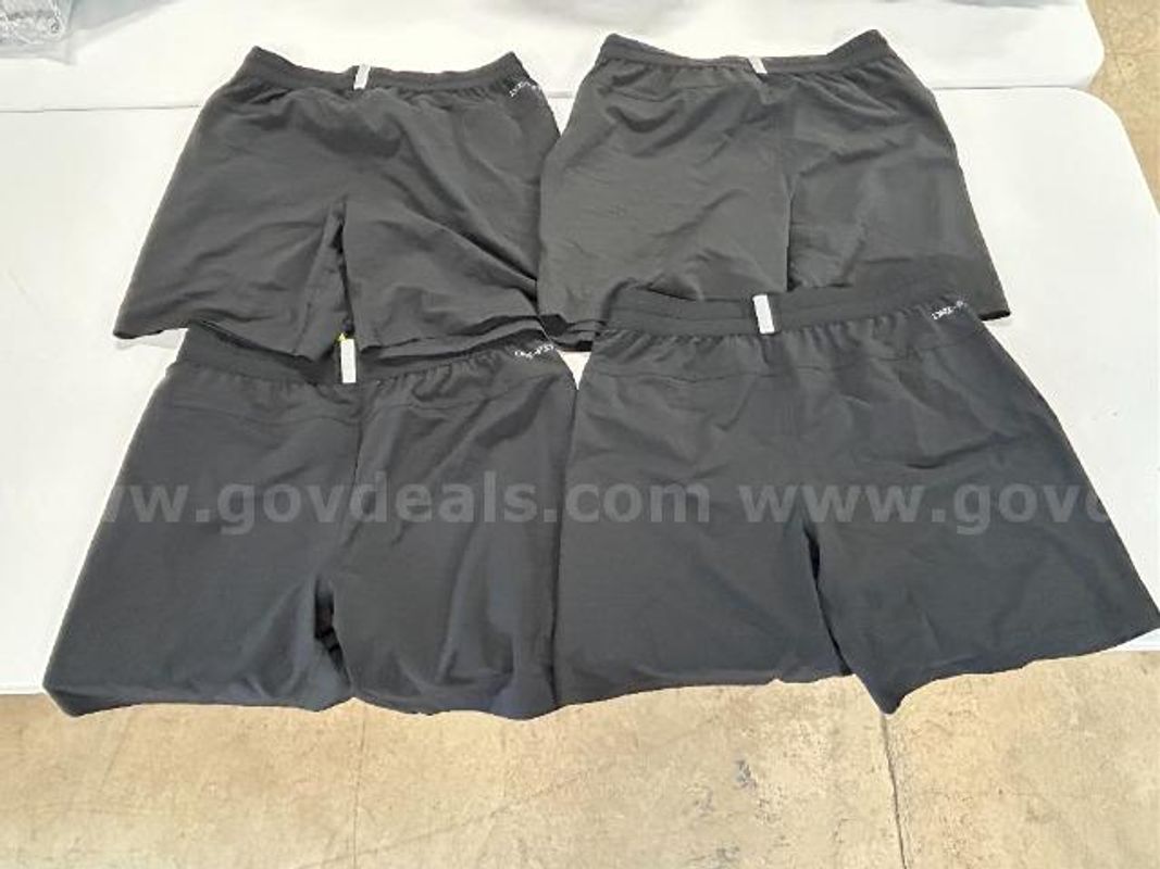Lot of 4, Nike Dri-Fit "U of I" Shorts. Black in color. Size: L