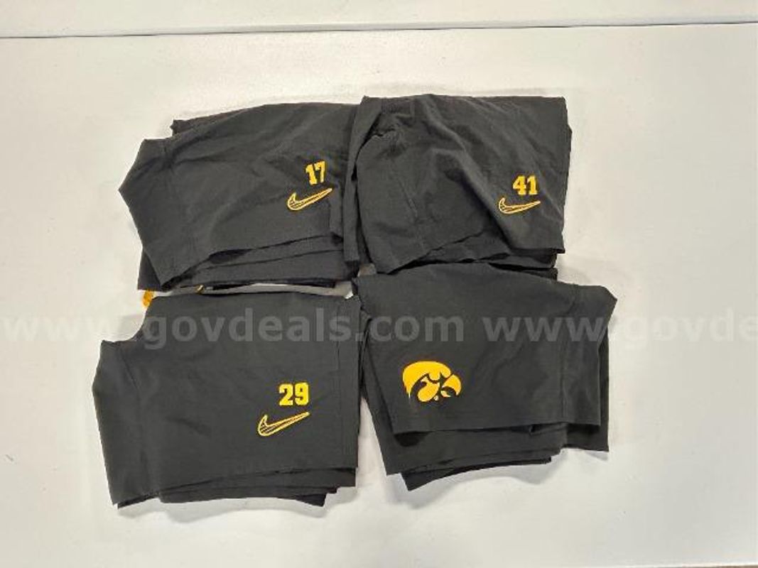 Lot of 4, Nike Dri-Fit "U of I" Shorts. Black in color. Size: L