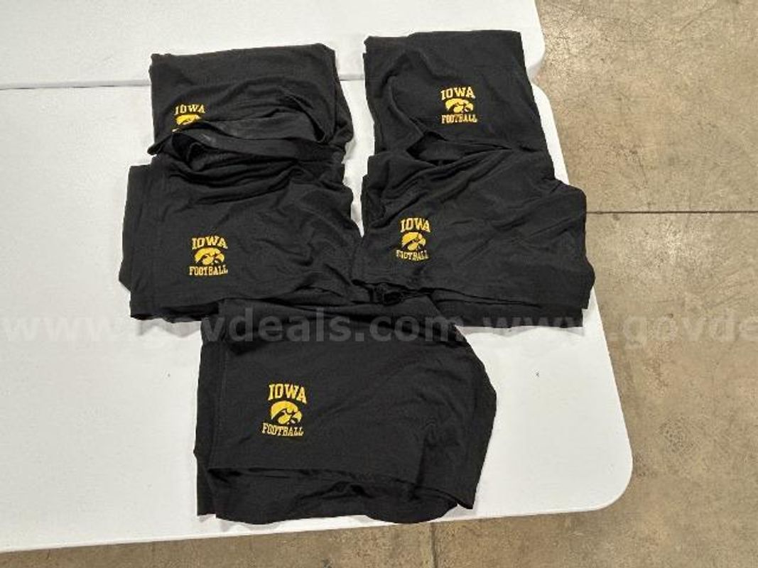 Lot of 5, Nike Dri-Fit Shorts, "U of I Football" Black in color