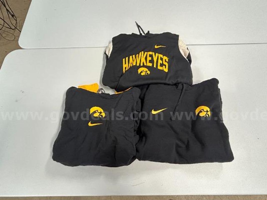 Lot of 3, Nike "U of I" Hoodie, Black in color, Size: XL